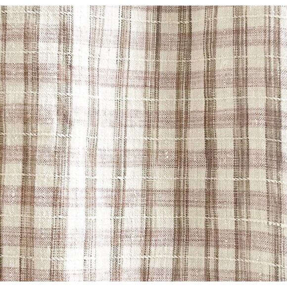 Vintage Anne Klein Petites Academia Checkered Plaid Mini Skirt 6 Linen Silk - Picture 7 of 9